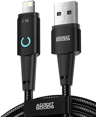 Produktbild von AdroitGoods iPhone Ladekabel 2 Meter geeignet für Apple iPhone - 2.4A Schnellladekabel - Lightning usb Kabel