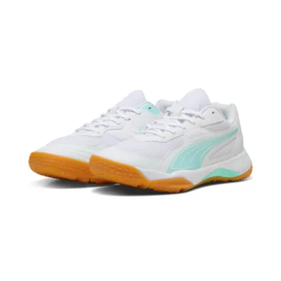 Produktbild von Puma Solarflash III W+ Hallensportschuhe Unisex weiß electric peppermint Gr 42,5