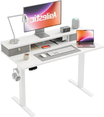 Immagine prodotto di Scrivania Zitsta - Scrivania Sta - Scrivania regolabile - Scrivania elettrica - Piano scrivania 100x60 cm