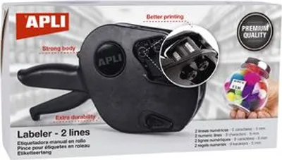 Image de APLI 102365 Étiqueteuse APLI 102365, 2 lignes, 9 caractères