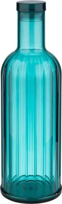 Produktbild von APS 10749 Flasche STRIPES, Kunststoff (MS), 1 Liter, Ø 9 cm, Höhe 28,5 cm, türkis