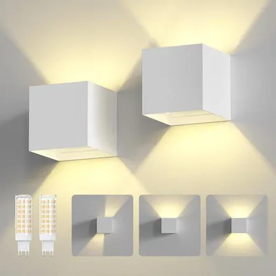 Produktbild von Einstellbare LED Wandlampe IP65 schwarz 2 Stück