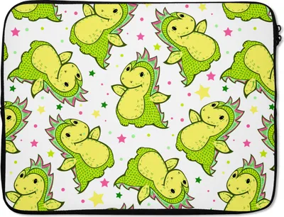 Produktbild von MuchoWow® Laptop Hülle 17 Zoll Laptoptasche Drache - Junge - Sterne - Regenbogen - Design - Zipper - Schutzabdeckung