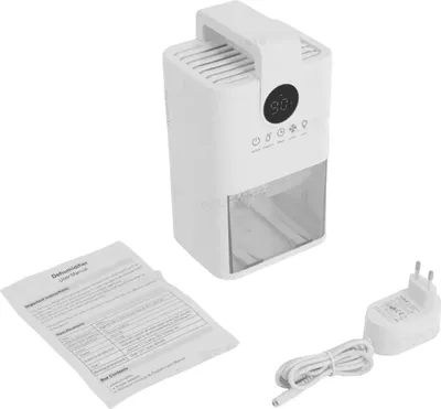 Zdjęcie produktu dla Osuszacz powietrza - Przenośny elektryczny - Wyświetlacz LED - 22,5 W - 220 V - Powierzchnia 30 m² - Zbiornik na wodę <1 L - 3 poziomy - Biały