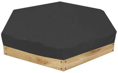 Zdjęcie produktu dla Osłony do piaskownicy - wodoodporne - sześciokątne - chroniące przed kurzem - z ochroną UV - wymiary: 140 x 120 x 20 cm - plandeki ochronne