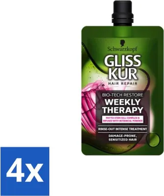 Produktbild von Schwarzkopf - Gliss Kur - Haarpflege - Geschädigtes und empfindliches Haar - 50 ml - Vorteilspack - 4 Stücke