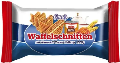 Produktbild von DOVGAN Oma's Waffelschnitten mit Karamellcremefüllung 220g