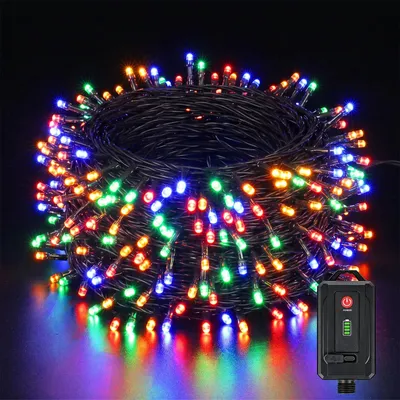 Lichterkette 40 m, 300 LEDs, bunt, Timer, IP44, Outdoor