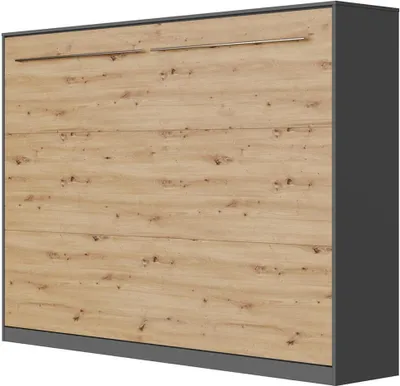 Produktbild von SMARTBett Schrankbett Standard  Anthrazit/Wildeiche 140 Horizontal