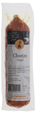 Obrázek produktu pro La Cordobesa Chorizo Burgos 225 g – Tradiční pikantní španělské chorizo