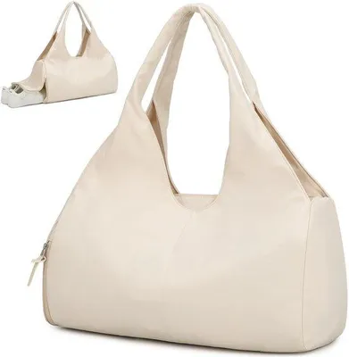 Image de Sac de sport Unyqoos® pour femmes – en nylon 600D, dimensions 48 x 20 x 27 cm, résistant à l'eau, avec compartiment pour les vêtements mouillés et un compartiment pour les chaussures, ultra-léger, adapté aux bagages à main