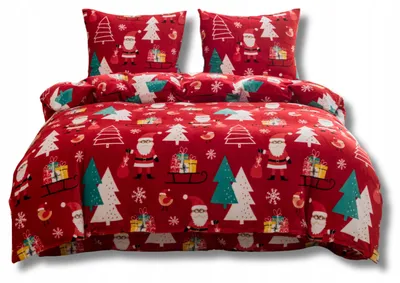 Produktbild von Baumwolle world Kuschel-Fleece Bettwäsche 220x200 cm Weihnachts-Motiv