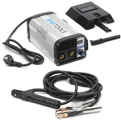 Imagen del producto de Máquina de soldar por electrodo, 160 amperios, 230 voltios, inversor IGBT, con pantalla digital