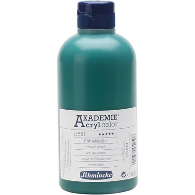 Produktbild von Schmincke AKADEMIE® Acrylfarbe, Phthalogrün (551), Transparent, , 500ml