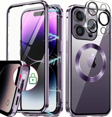 Produktbild von Bumper Case Für Apple Iphone 14 Pro Lila Solid Frame + Kameraglas