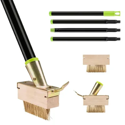 Immagine prodotto di Sarchiello per erbacce - V-shaped in filo di rame - Manico regolabile 136 cm - Set da 2 - Per giardino, terrazza e vialetto