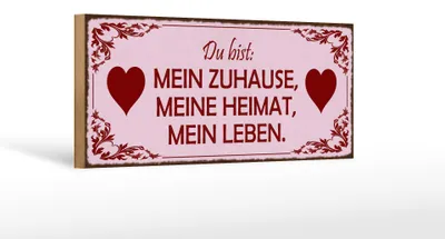 Produktbild von Holzschild Spruch 27x10cm bist mein Zuhause meine Heimat