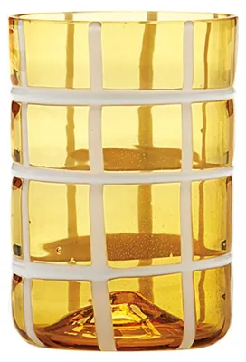 Zdjęcie produktu dla Zafferano Twiddle zestaw 6 szklanek dmuchane bursztynowe szkło, 35 cl, ręcznie wykonane