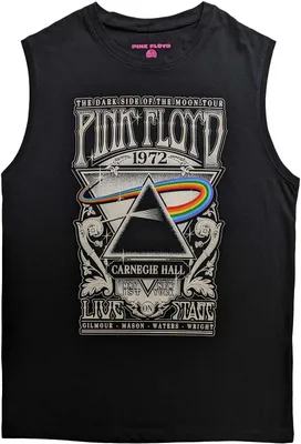 Image de Pink Floyd - "Carnegie Hall" Haut sans manches pour homme/femme unie RO5794 (XL) (Noir)