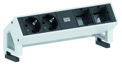 Immagine prodotto di Bachmann DESK 2 - Presa di corrente multipla - Ingresso, ingresso GST18 - Connessioni di uscita: 2 - Cavo da 20 cm - Nero, argento (90
