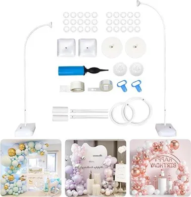 Image de Support en arc pour ballons blancs, pour mariage ou anniversaire