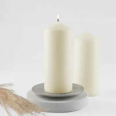 Immagine prodotto di Set di candele a stelo, dimensioni 70 x 170 mm - avorio, crema