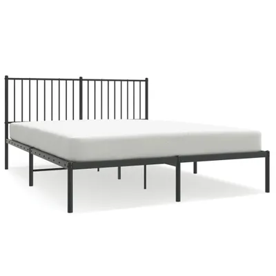 Immagine prodotto di vidaXL Struttura letto con testiera in metallo nero 160x200 cm