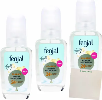 Produktbild von Fenjal Classic Deo Pumpspray 3er Pack (3x75ml Dose) + usy Block