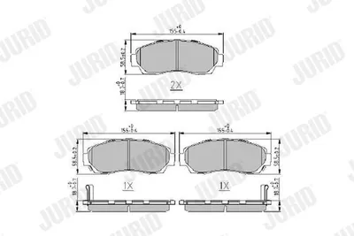 Produktbild von JURID Bremsbeläge Satz Vorne für HONDA CR-V III (RE) 573913J