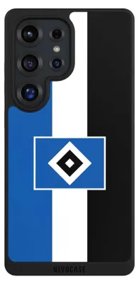 Produktbild von NIVOCASE Handyhülle für Samsung Galaxy S25 Ultra  Hülle NIVOpure Case Schwarz HSV Hamburger SV Streifen