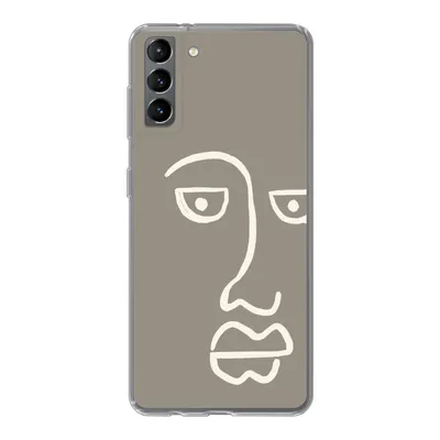 Produktbild von MuchoWow® Handyhülle Schutzhülle Hülle für Samsung Galaxy S21 Plus Gesicht - Abstrakt - Strichzeichnung Silikon Softcase Handy Hülle - Handy-Tasche