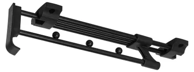 Ausziehbare Kleiderstange 25 cm verstellbar Teleskop schwarz Metall