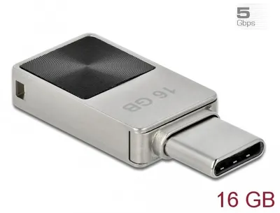 Image de DELOCK Mini USB 3.2 Gen 1 USB-C Speicherstick 16GB Metallge.
