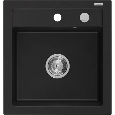 Produktbild von Mexen Vito granitový jednokomorový drez 520 x 490 mm, čierna - 6503521000-77
