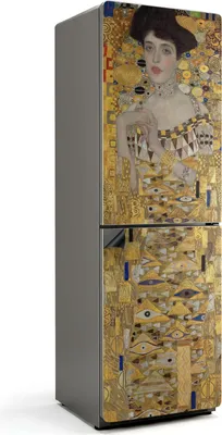 Zdjęcie produktu dla Portret Adele Gustava Klimta - Magnetyczna osłona na lodówkę - Folia magnetyczna na drzwi lodówki - 60x190 cm - Samoprzylepna tablica magnetyczna - Folia magnetyczna na drzwi lodówki - Magnes na lodówkę Deco