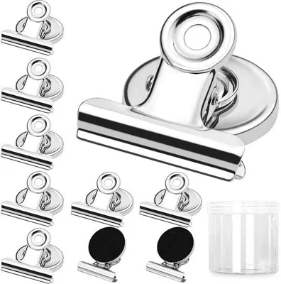 Produktbild von Magnetische Clips 10er Pack silberne Kühlschrankmagneten