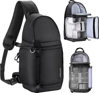 Immagine prodotto di Borsa a tracolla per fotocamera K&F CONCEPT, borsa da viaggio impermeabile per fotocamera