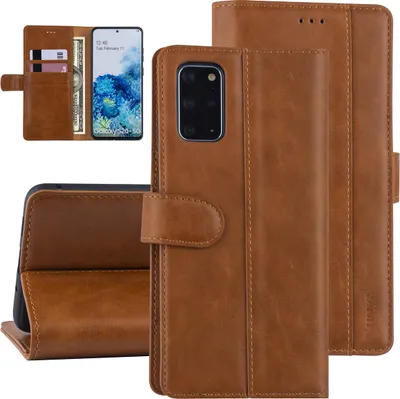 Produktbild von Samsung Galaxy S20 Plus Brown Book type case - Polyurethanleather