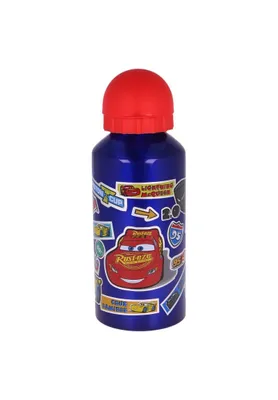 Zdjęcie produktu dla Butelka aluminiowa Disney Cars 400 ml - Solidna butelka do picia dla dzieci