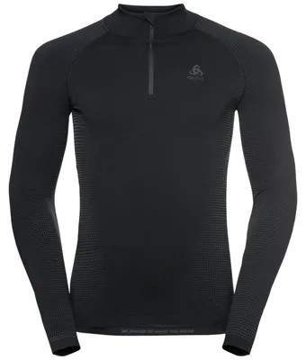Immagine prodotto di Performance Warm Base Layer Half Zip, uomo - Odlo, colore: 60212 nero - odlo grigio grafite, taglia: XXL