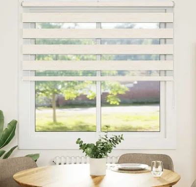 Produktbild von Best Möbel Zebrarollo Marmorbeige 140x100cm Stoffbreite 135,9 cm Polyester - Rollos A4014633