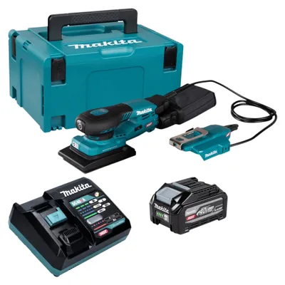 Productafbeelding van Makita BO 005 CGU101 accu-excentrische schuurmachine 40 V max. 80 x 130 mm 3,0 mm slaglengte borstelloos + 1x accu 4,0 Ah + oplader + Makpac