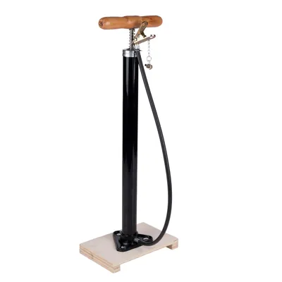 Image de Pompe à vélo Dunlop - Pompe à air classique sur pied - 6 Bar - valve Schader, Presta et Dunlop