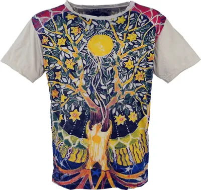 Produktbild von Mirror T-Shirt - Tree of Life/hellgrau, Herren, Creme-weiß, Baumwolle, Größe: XL