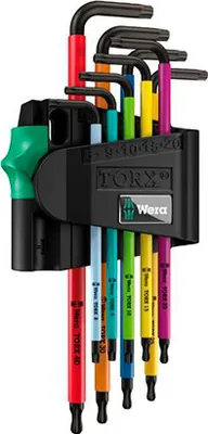 Zdjęcie produktu dla Wera 05024335001, Klucz L-torx, TX9, TX8, TX10, TX15, TX20, TX25, TX30, TX40, TX27, Wielobarwny, Czechy, 72 mm, 25 mm