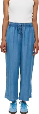 Mazine Hose Wide Leg Denim Pants w Belt Lenzing - dark blue wash