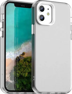 Image de Coque pour iPhone 12 /iPhone 12 Pro, coque fine semi-transparente matte antichoc Blanc