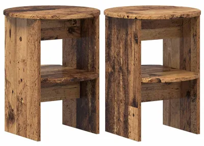Produktbild von Seitenschrank 2 stk. Altholz Ø40 x 50 cm Holzwerkstoff