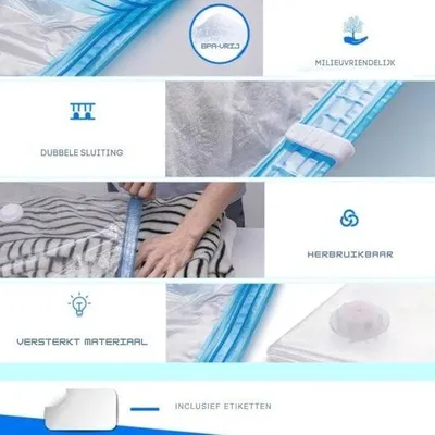 Obrázek produktu pro Sada 6 sáčků do vysavače XXL - 80 x 120 cm - Na peřiny a oblečení