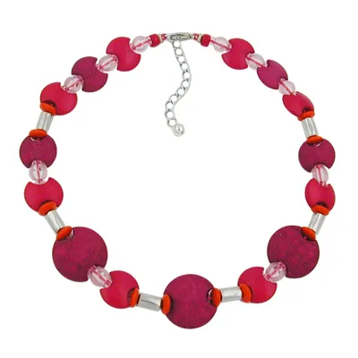 Produktbild von Kette pink-rot silber-matt pink-rot 24/17mm